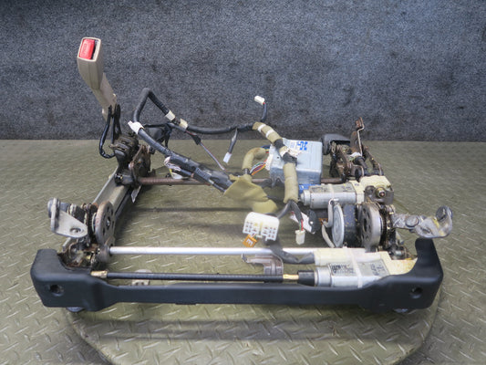 98-99 Lexus LS400 Front Left Seat Lower Frame Track Rail w Motor & Wire OEM