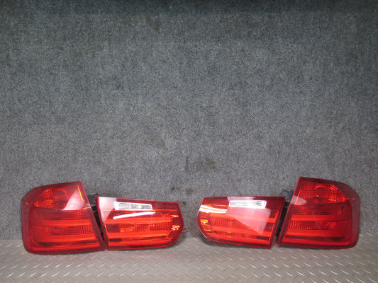 12-15 BMW F30 335i Sedan Set of 4 Rear Inner & Outer Tail Liight Lamp OEM