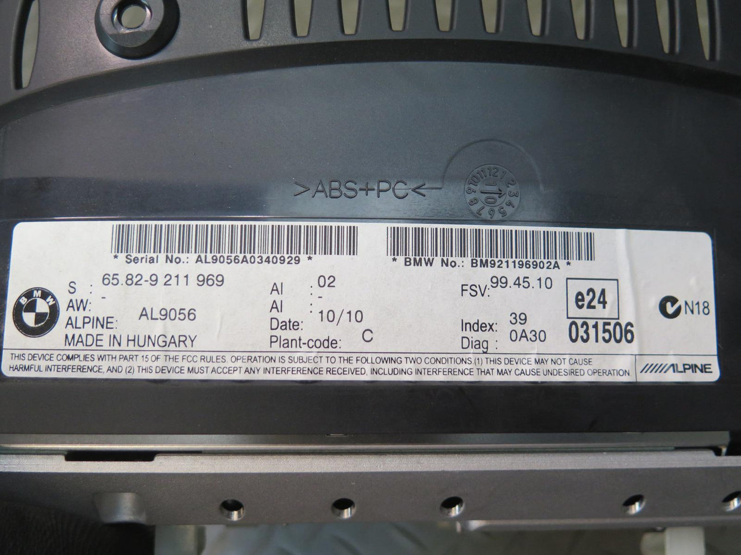 2010-2013 BMW E90 E92 E93 M3 Navigation Dash Information Monitor Screen Display