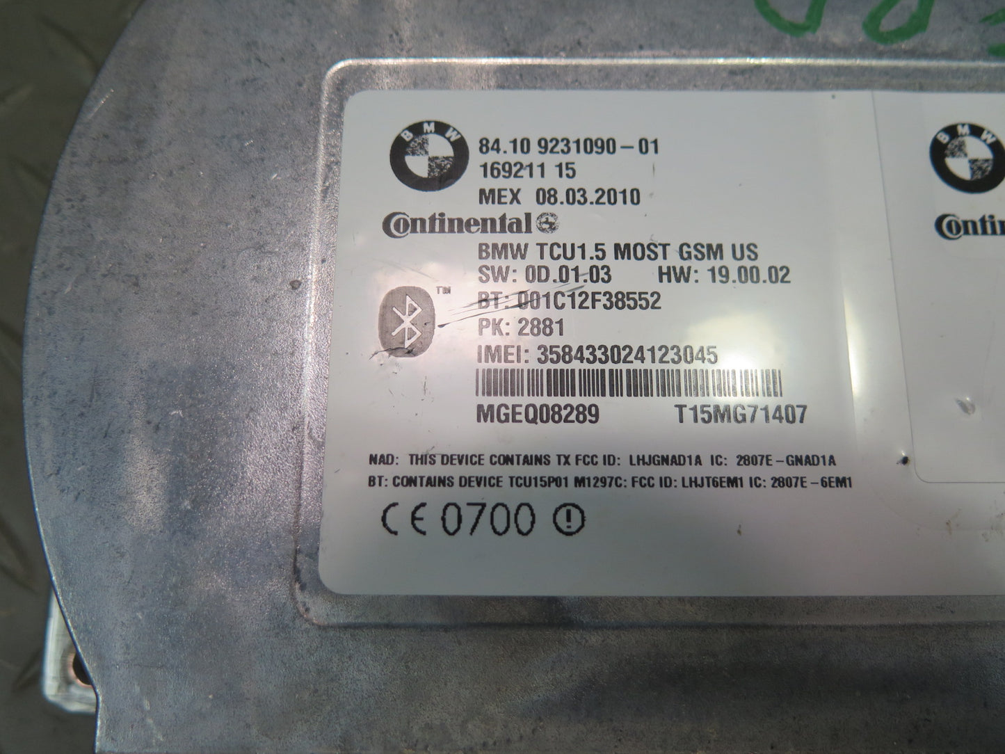 2010-2013 BMW E90 E92 E93 M3 Bluetooth Telmatics Communication Control Module