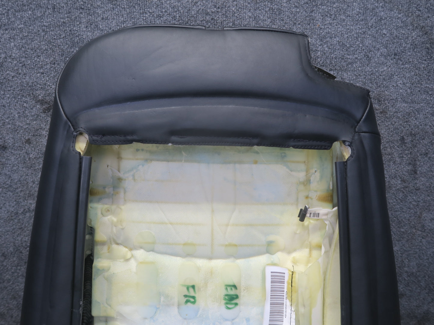 2008-2013 BMW E92 M3 Coupe Front Right Seat Upper Leather Cushion Black