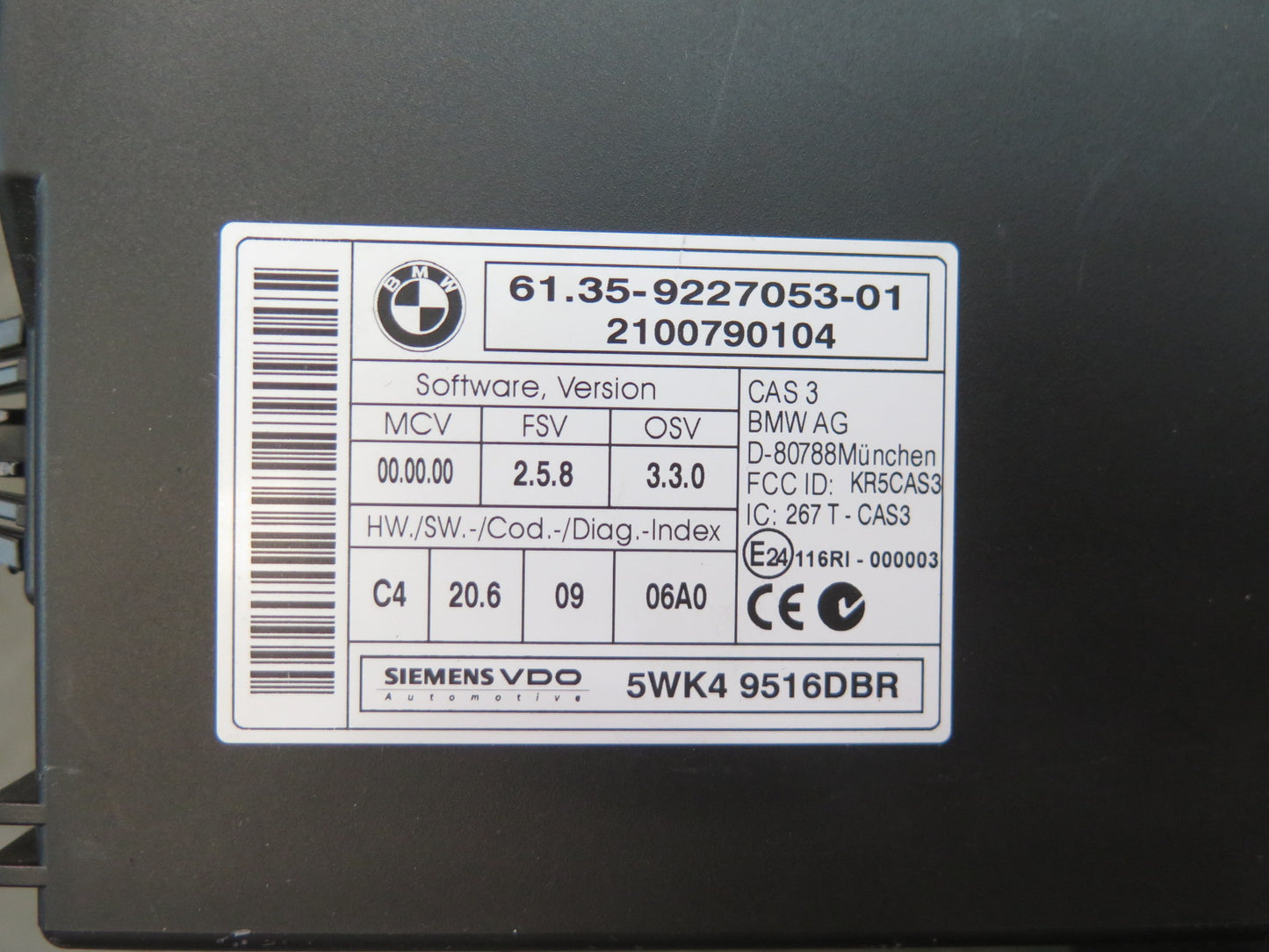 2011 BMW E92 M3 DCT Coupe ECU DME Speedometer CAS Ignition Start Lock KEY Set