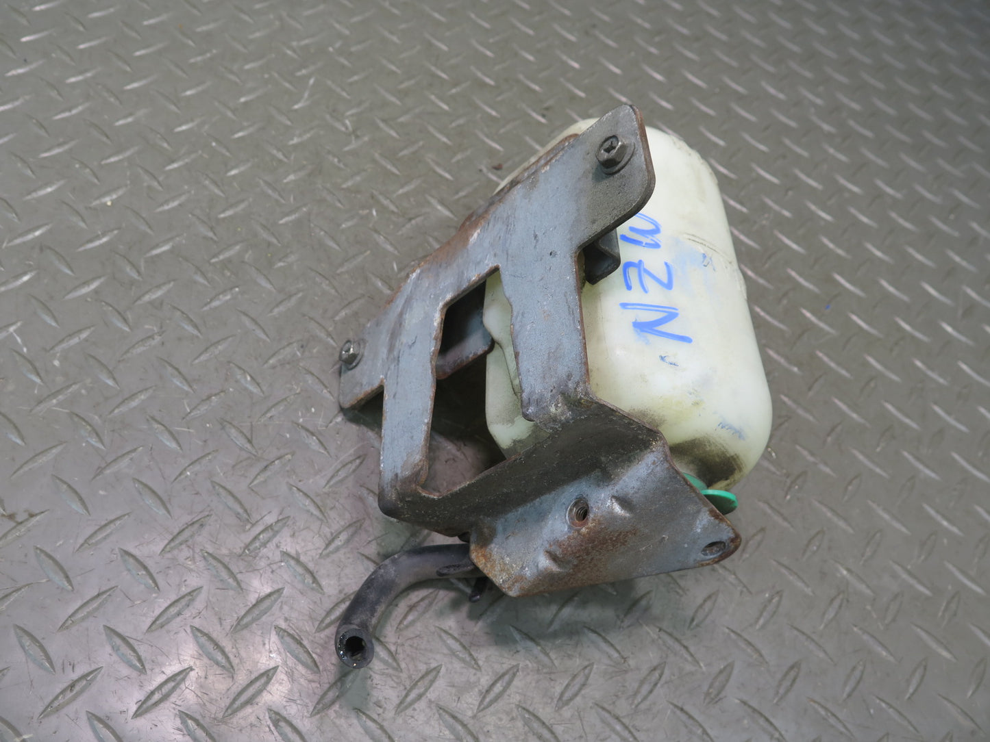 81-83 Datsun Nissan 280ZX S130 Turbo Coolant Overflow Reservoir & Bracket OEM