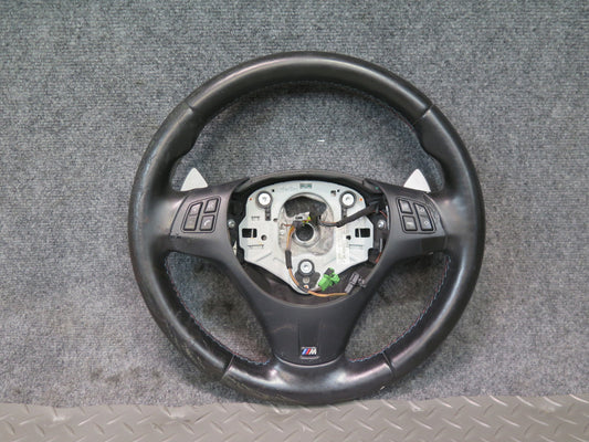 2008-2013 BMW E90 E92 E93 M3 Sport Leather Steering W/ Paddles Black