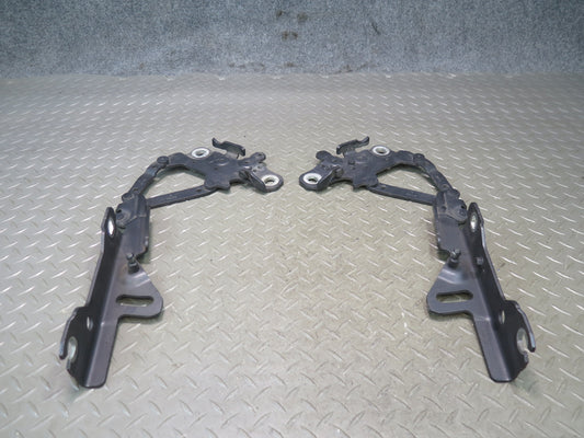 14-16 BMW F32 F33 435I Set of 2 Front Left & Right Hood Hinge Black OEM