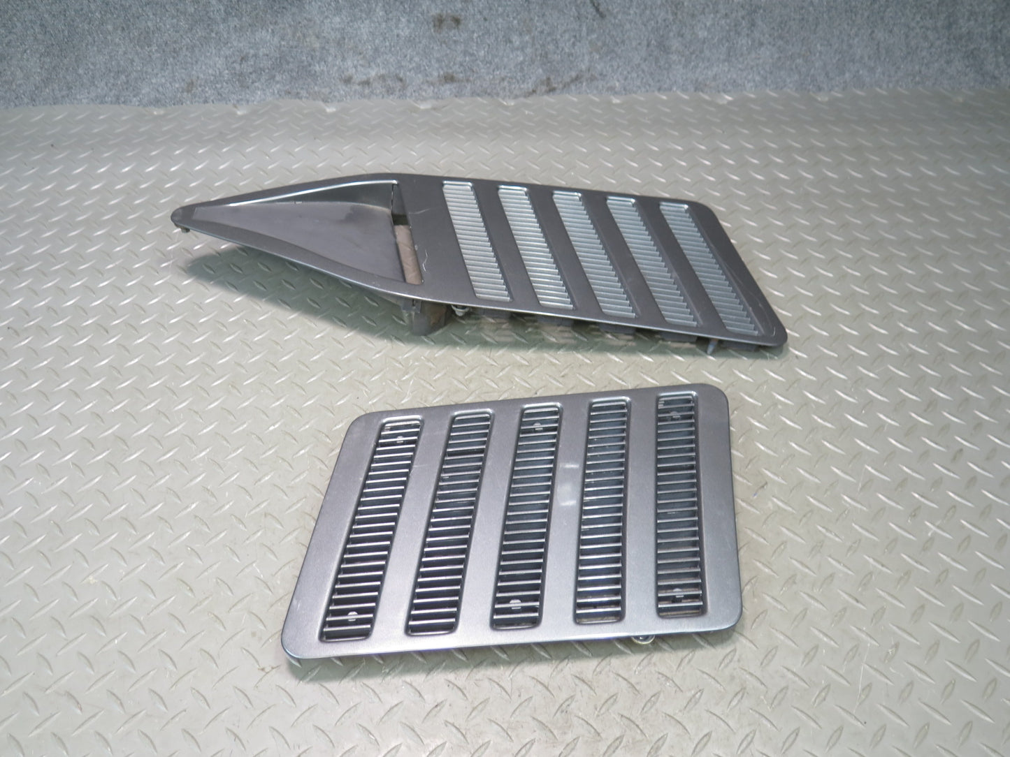 81-83 Datsun 280ZX S130 Hood Left & Right Trim Grille Vent Set Gray OEM