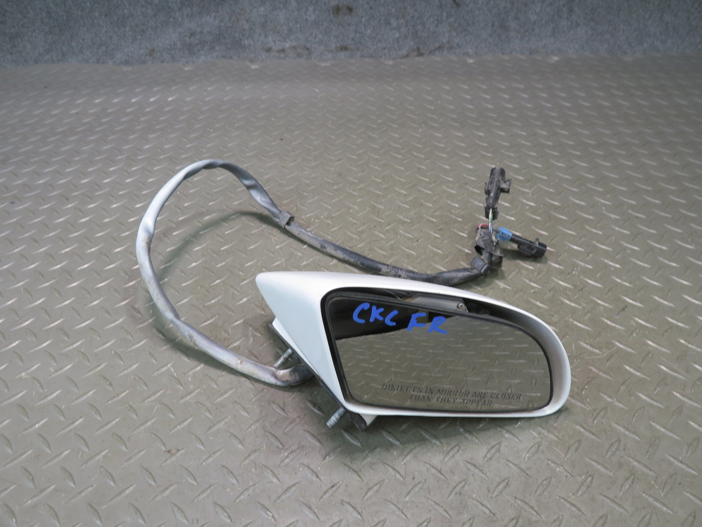 88-96 Chevrolet Corvette C4 Right Door Heated Side View Power Mirror White OEM