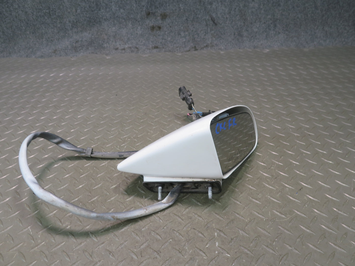 88-96 Chevrolet Corvette C4 Right Door Heated Side View Power Mirror White OEM