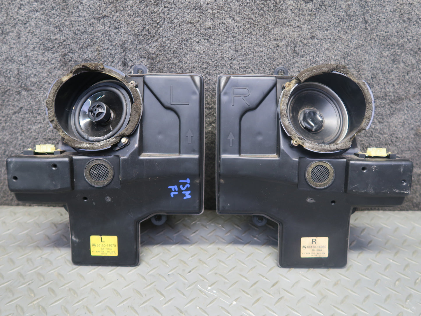 86-92 Toyota Supra MK3 MA70L Set of 2 Front Left & Right Door Speaker Box OEM