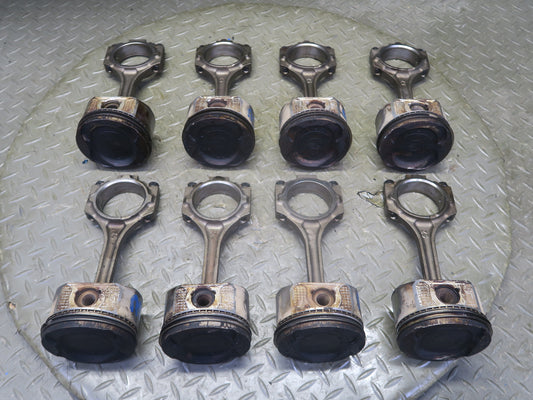 98-00 Lexus LS400 SC400 GS400 1UZFE Set of 8 Engine Piston Connecting Rod OEM