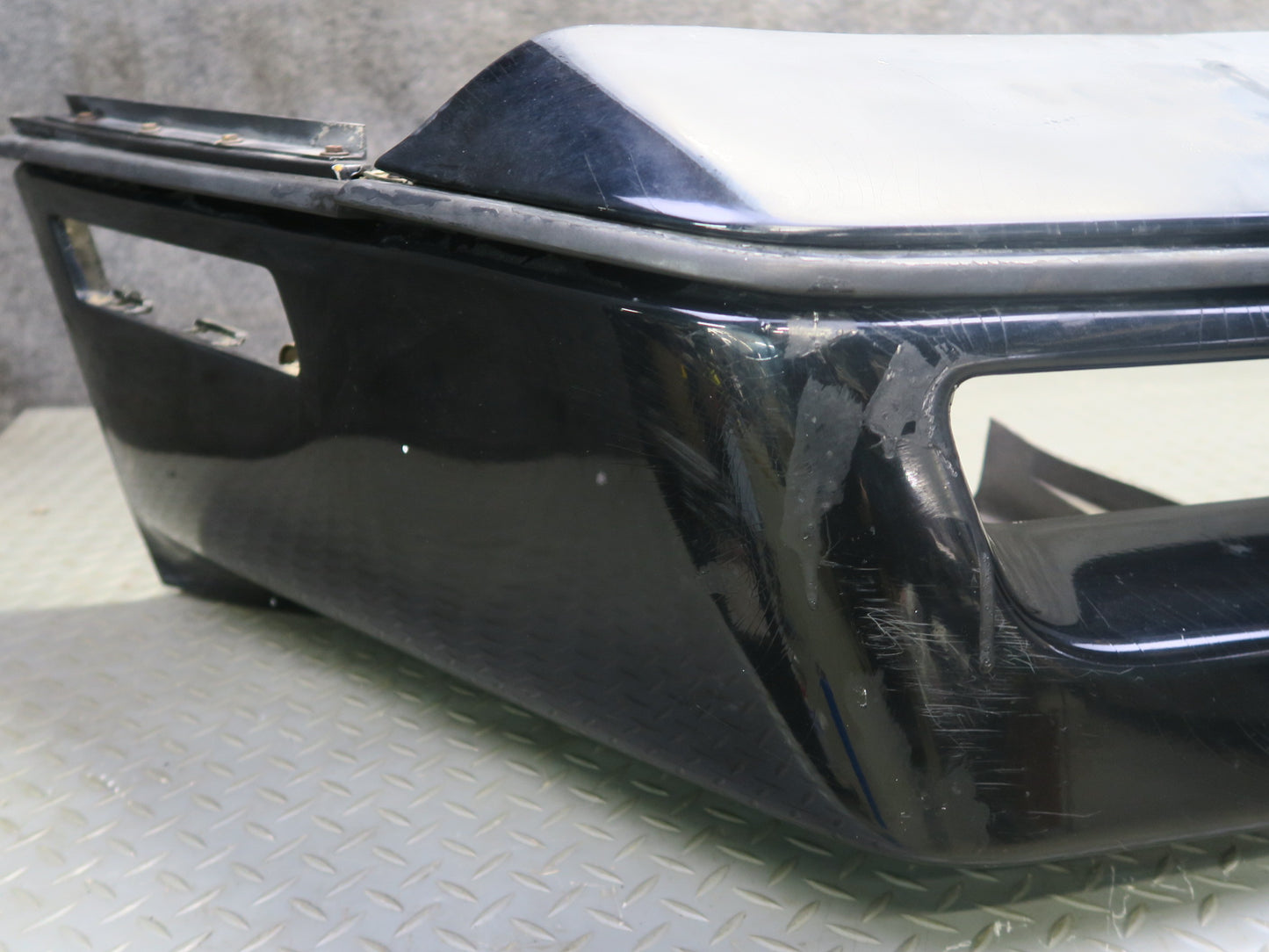 84-90 Chevrolet Corvette C4 Front Bumper Cover w License Plate Cover Black OEM
