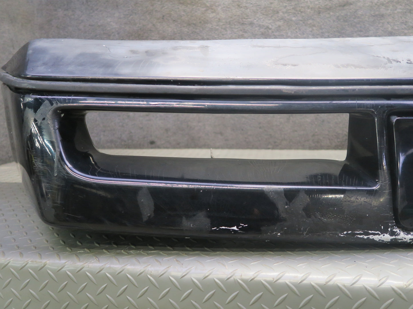 84-90 Chevrolet Corvette C4 Front Bumper Cover w License Plate Cover Black OEM