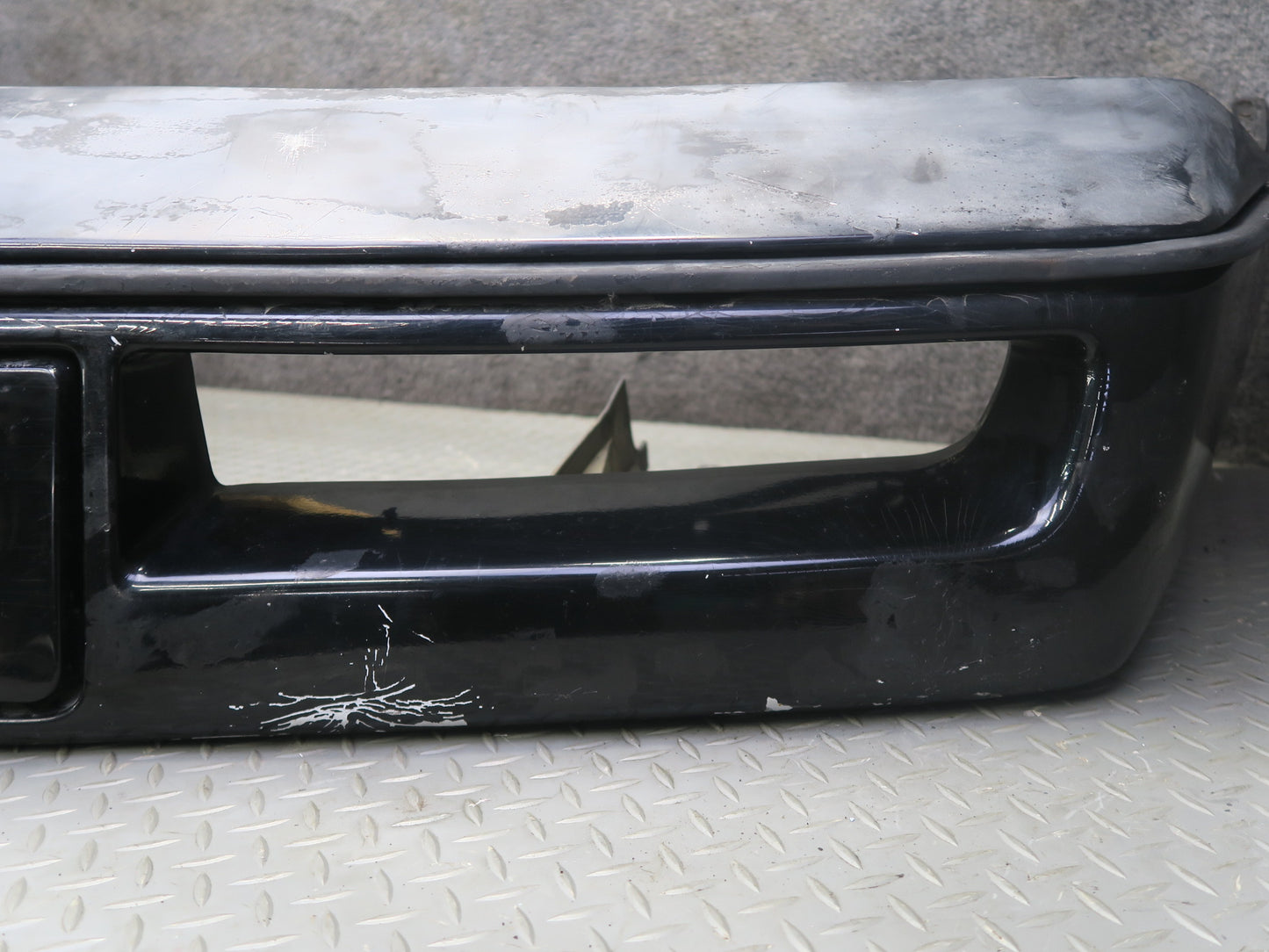 84-90 Chevrolet Corvette C4 Front Bumper Cover w License Plate Cover Black OEM