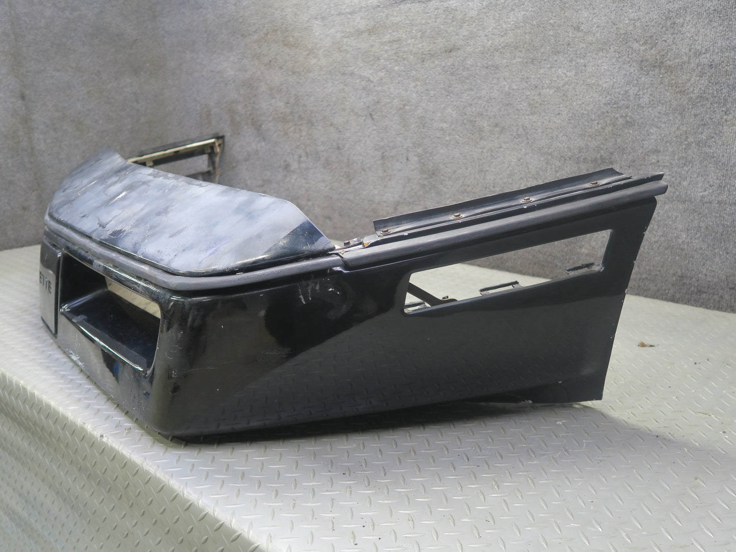 84-90 Chevrolet Corvette C4 Front Bumper Cover w License Plate Cover Black OEM
