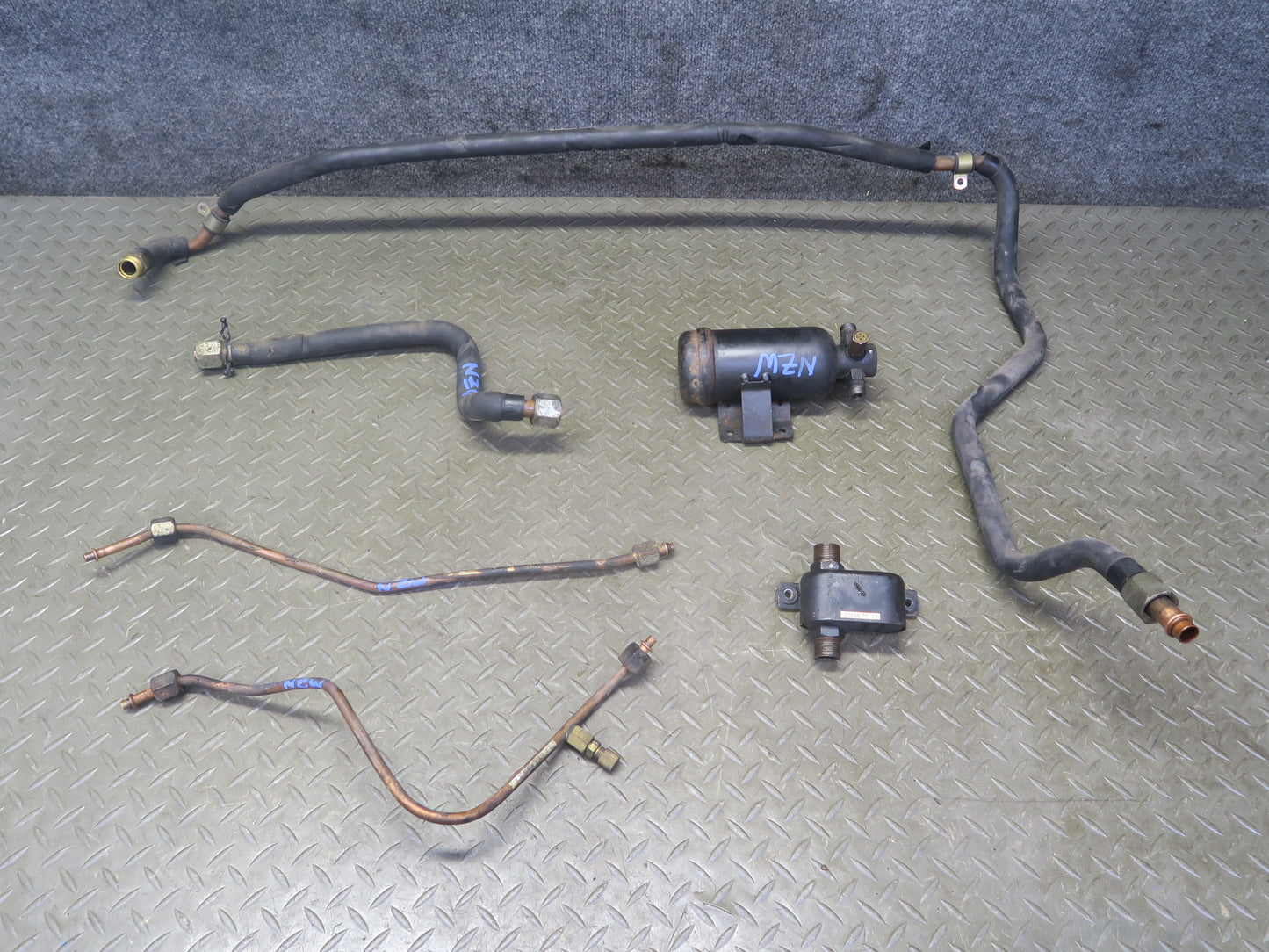 82-83 Datsun 280ZX S130 2+0 Turbo A/C Hose Pipe Line Dryer Set OEM