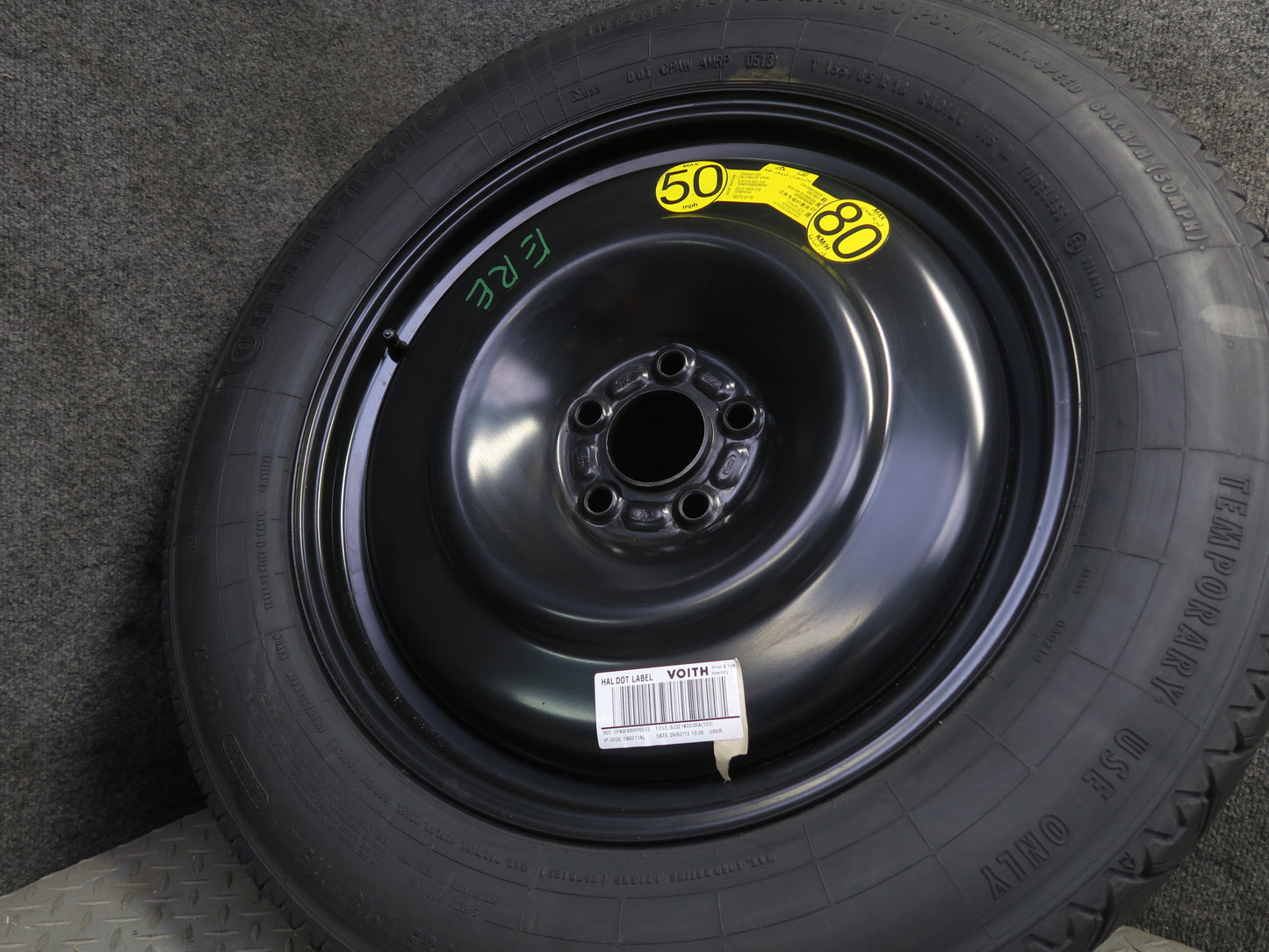 2012-2019 Range Rover Evoque L538 R18" Spare Tire Wheel Donut 18x4B ET15