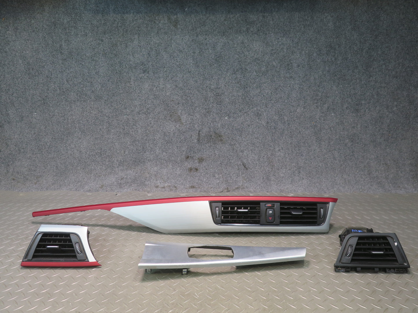 14-16 BMW F32 435I Set of 4 Center Console & Dash Air Vent Trim Cover Panel OEM