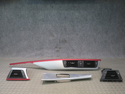 14-16 BMW F32 435I Set of 4 Center Console & Dash Air Vent Trim Cover Panel OEM