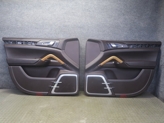 2011-2018 Porsche Cayenne 958 Front Left & Right Door Interior Trim Panel Set