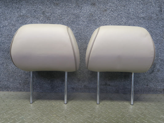 01-05 Lexus JCE10L IS300 Set of 2 Front Left & Right Leather Headrest Ivory OEM