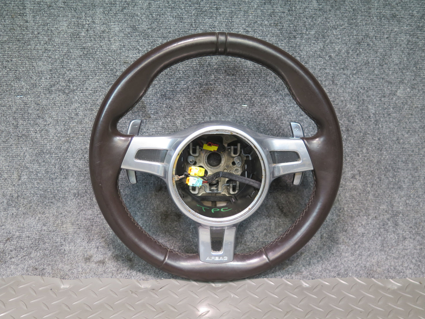 2011-2014 Porsche Cayenne 958 3-SPOKE Sport Steering Leather W/ Paddles Espresso