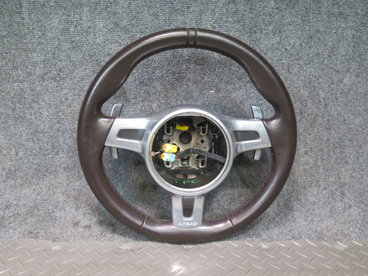 2011-2014 Porsche Cayenne 958 3-SPOKE Sport Steering Leather W/ Paddles Espresso