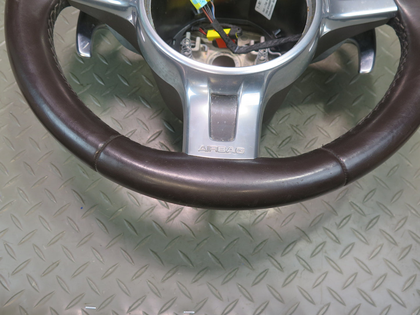 2011-2014 Porsche Cayenne 958 3-SPOKE Sport Steering Leather W/ Paddles Espresso