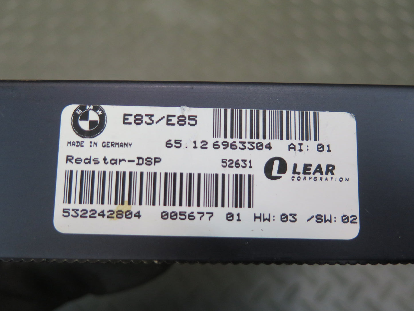 03-06 BMW E85 Z4 TOP Hi-fi DSP Lear Audio System Amplifier AMP 6963304 OEM