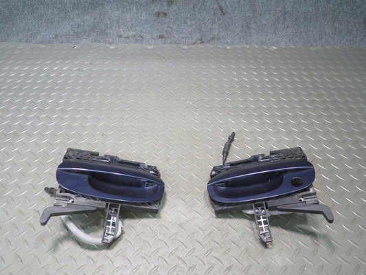 03-08 BMW E85 E86 Z4 Set of 2 Left & Right Door Exterior Handle Blue OEM