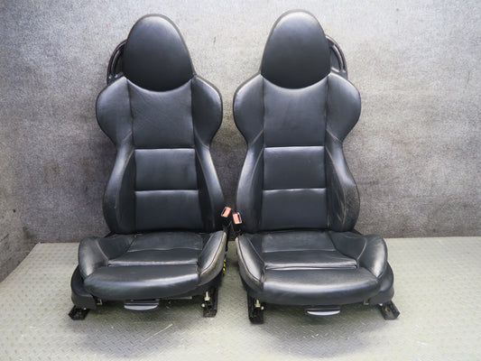 03-08 BMW E85 Z4 M-style Front Left & Right Sport Leather Heated Seat Black OEM