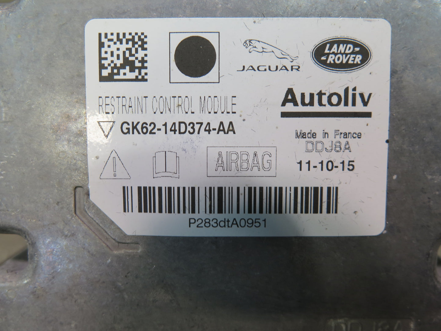 2016 LAND RANGE ROVER SPORT AIRBAG DIAGNOSTIC CONTROL MODULE OEM