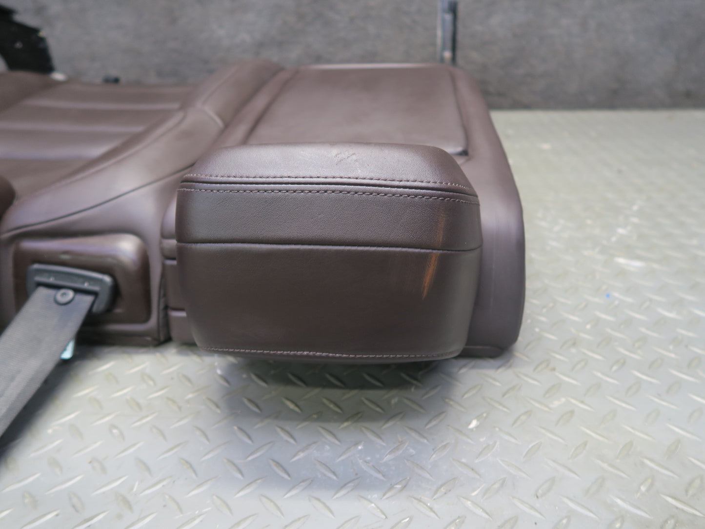 11-18 Porsche Cayenne 958 Turbo Rear Left Seat Upper Heated Leather Cushion