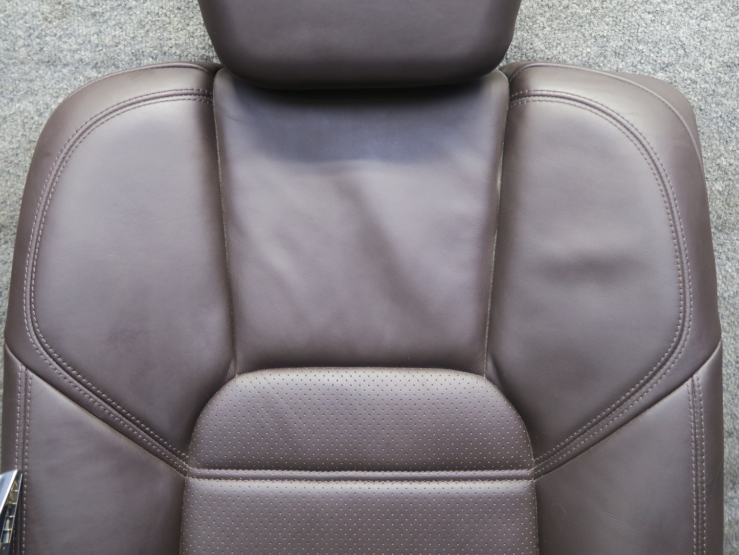 11-18 Porsche Cayenne 958 Turbo Rear Right Seat Upper Heated Leather Cushion