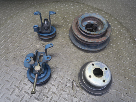 81-83 Datsun S130 280ZX Turbo Water Pump & Crankshaft Pulley w Tensioner Set OEM