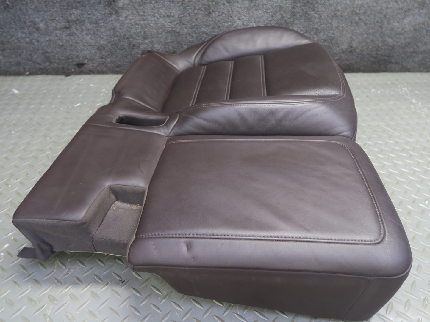 11-18 Porsche Cayenne 958 Turbo Rear Left Seat Lower Heated Leather Cushion