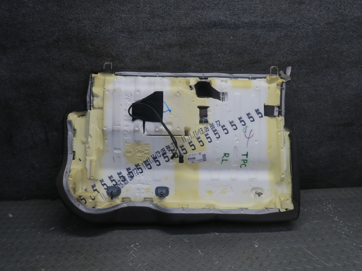 11-18 Porsche Cayenne 958 Turbo Rear Left Seat Lower Heated Leather Cushion