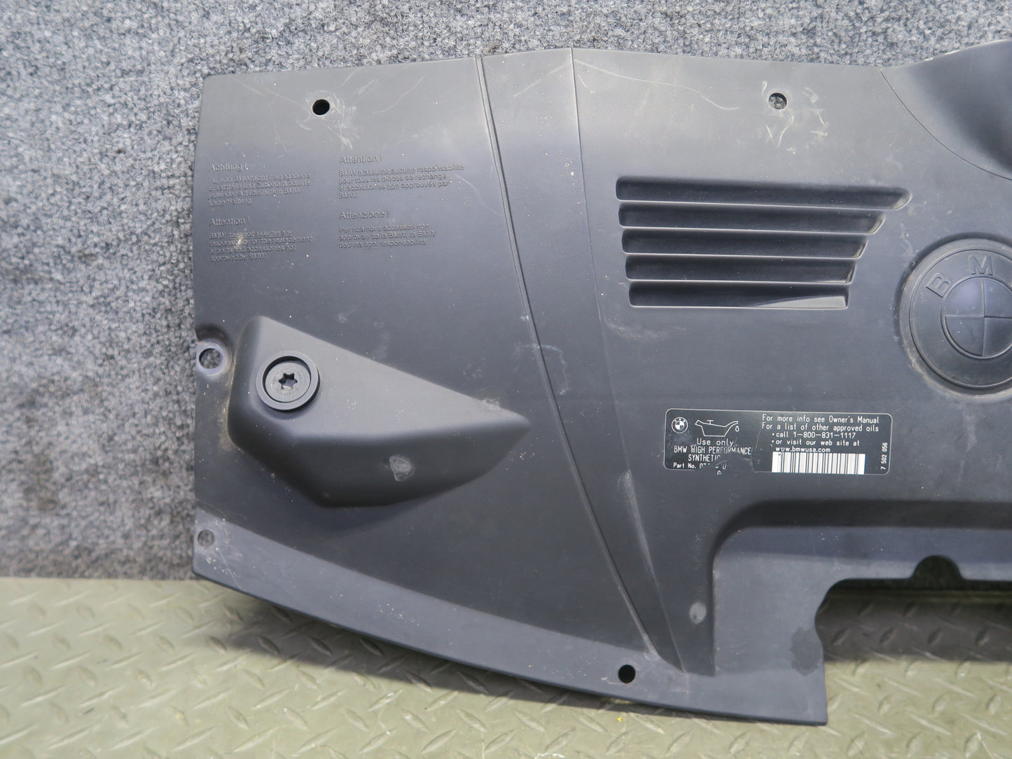 03-08 BMW E85 Z4 Engine Front Upper Radiator Trim Cover Panel 7162123 OEM