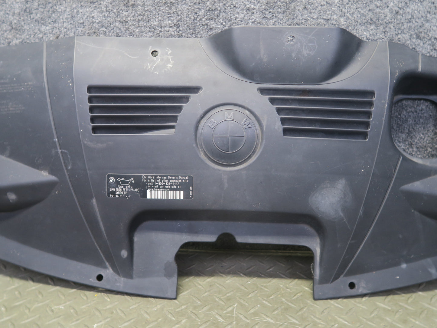 03-08 BMW E85 Z4 Engine Front Upper Radiator Trim Cover Panel 7162123 OEM