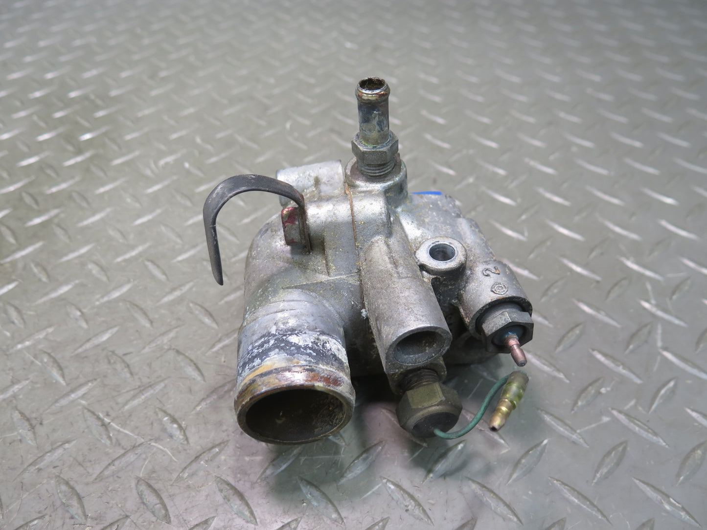 82-83 Datsun 280ZX S130 Turbo Thermostat w Pressure Regulator & Outlet Set OEM