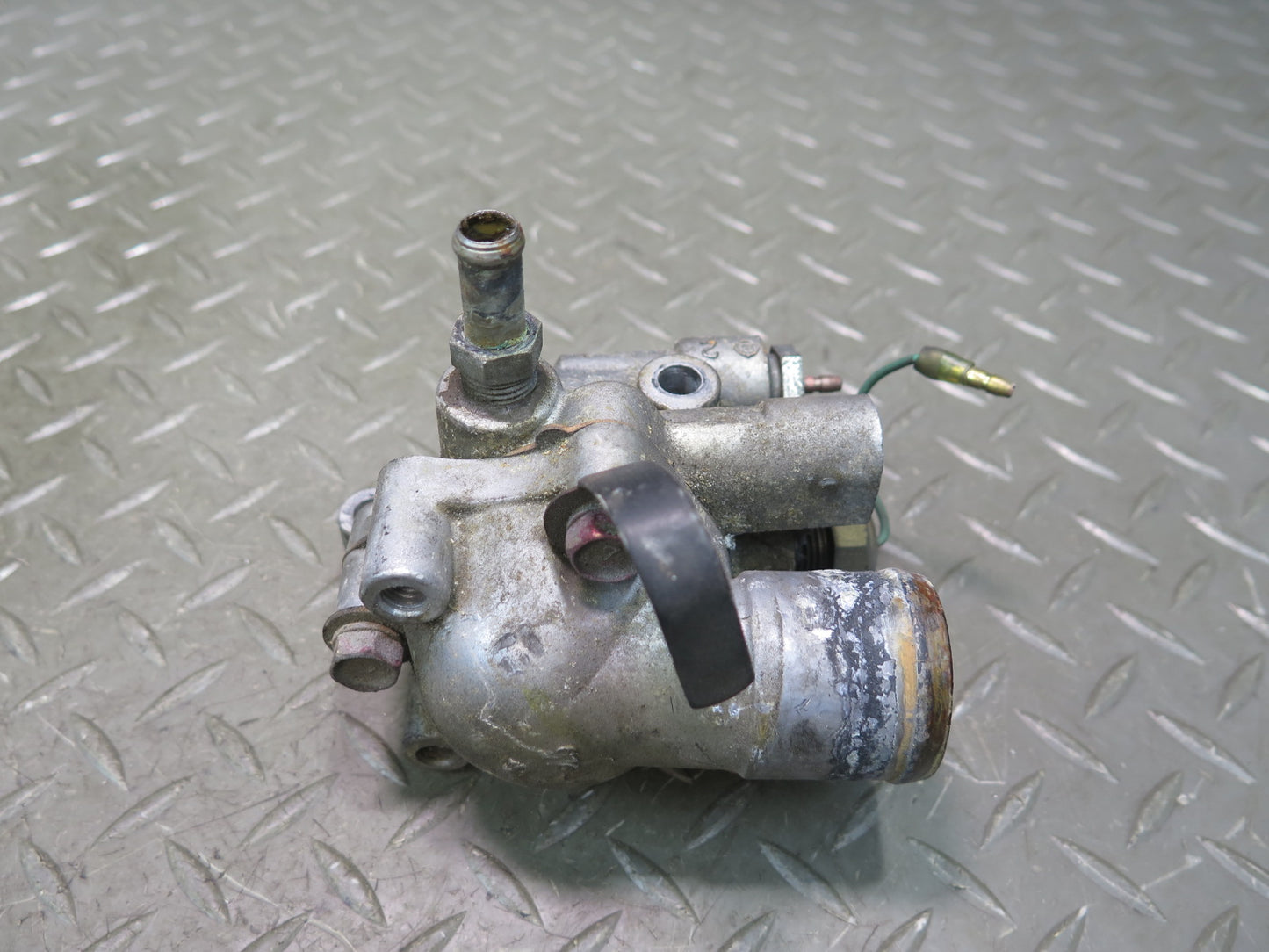 82-83 Datsun 280ZX S130 Turbo Thermostat w Pressure Regulator & Outlet Set OEM