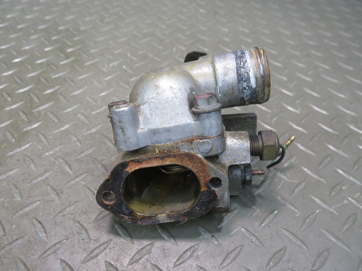 82-83 Datsun 280ZX S130 Turbo Thermostat w Pressure Regulator & Outlet Set OEM
