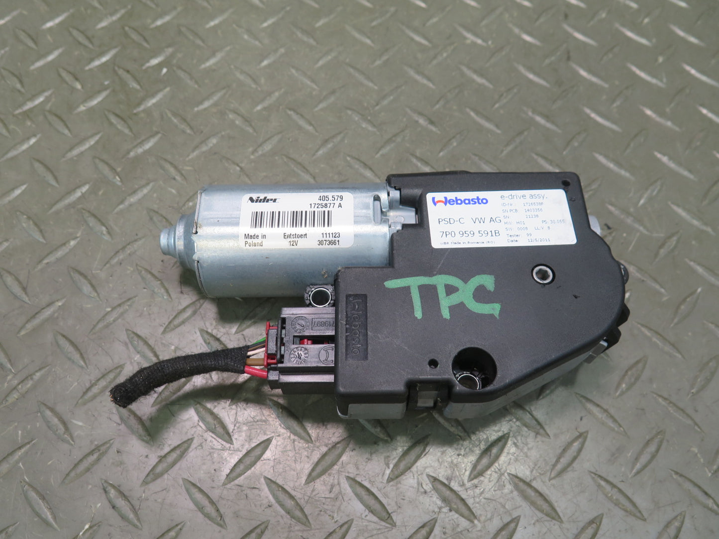 2011-2018 Porsche Cayenne 958 Front Sunroof Motor Drive Unit 7P0959591B