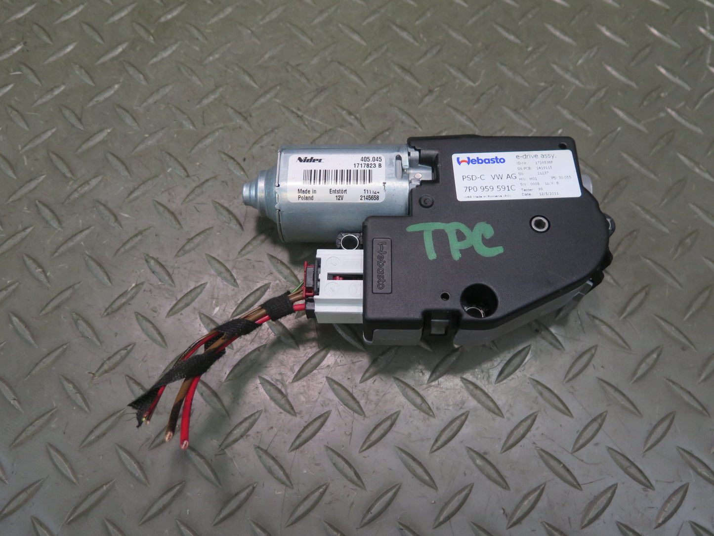 2011-2018 Porsche Cayenne 958 Rear Sunroof Motor Drive Unit 7P0959591C