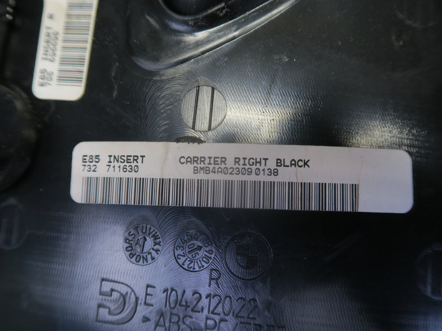 03-05 BMW E85 Z4 Front Right Door Interior Trim Panel Black OEM