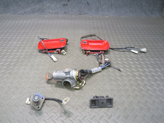 1988 Mazda RX7 FC3S Convertible M/T Ignition Trunk Glove Lock KEY Handle Set OEM