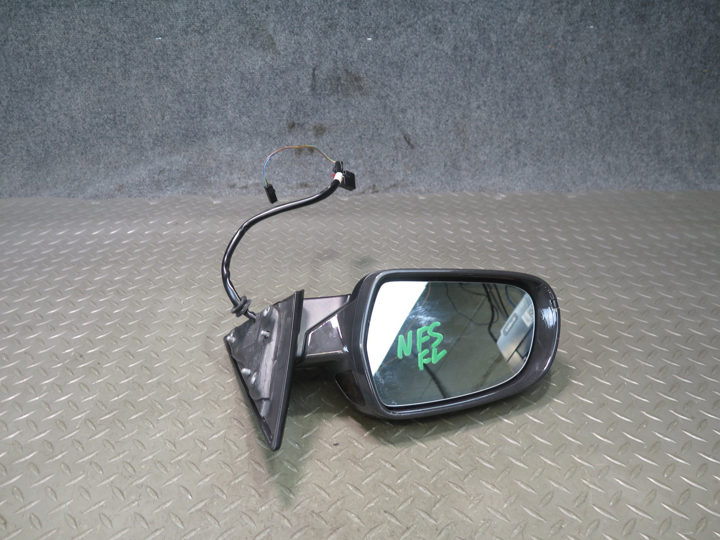 10-16 Audi A5 S5 Coupe Left Exterior Side View Heat Mirror Blind Spot Black OEM