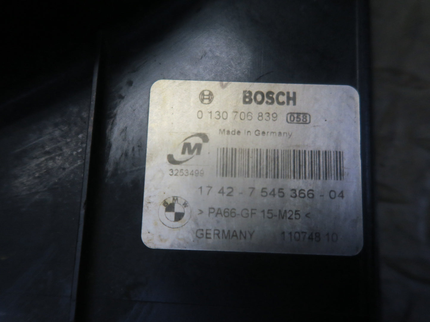 07-13 BMW E90 E92 E93 335i N54 N55 Engine Cooling Fan Motor Shroud 129K Mile OEM
