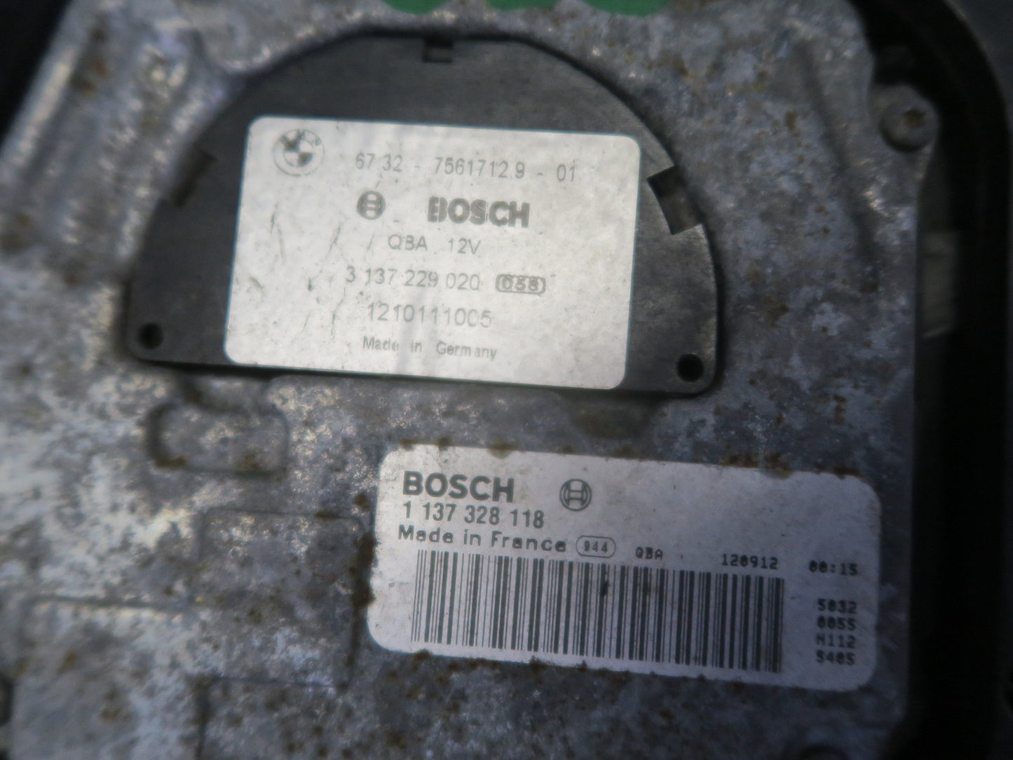 07-13 BMW E90 E92 E93 335i N54 N55 Engine Cooling Fan Motor Shroud 129K Mile OEM