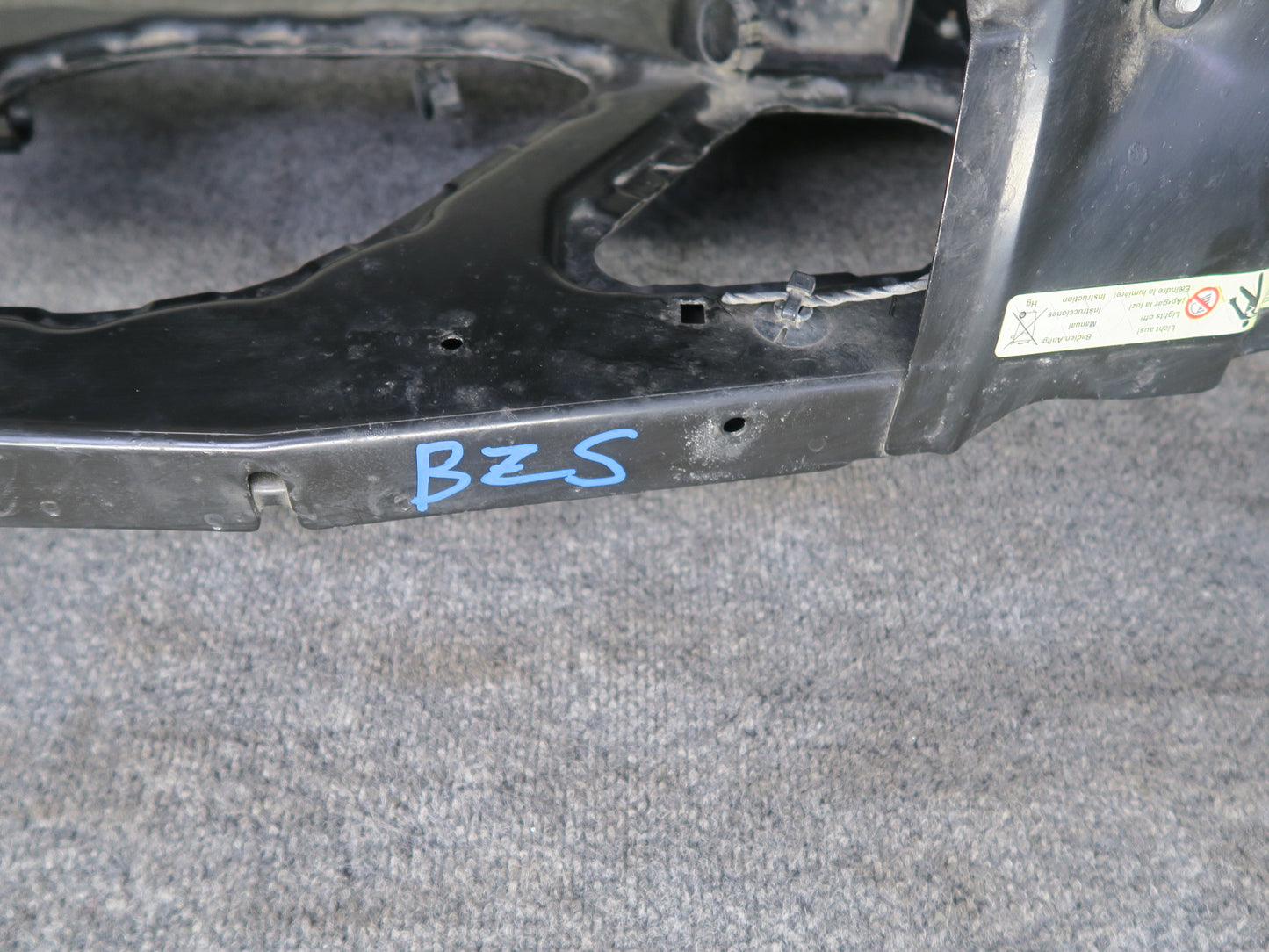 03-08 BMW E85 Z4 3.0L Engine Radiator Core Support Frame Panel OEM