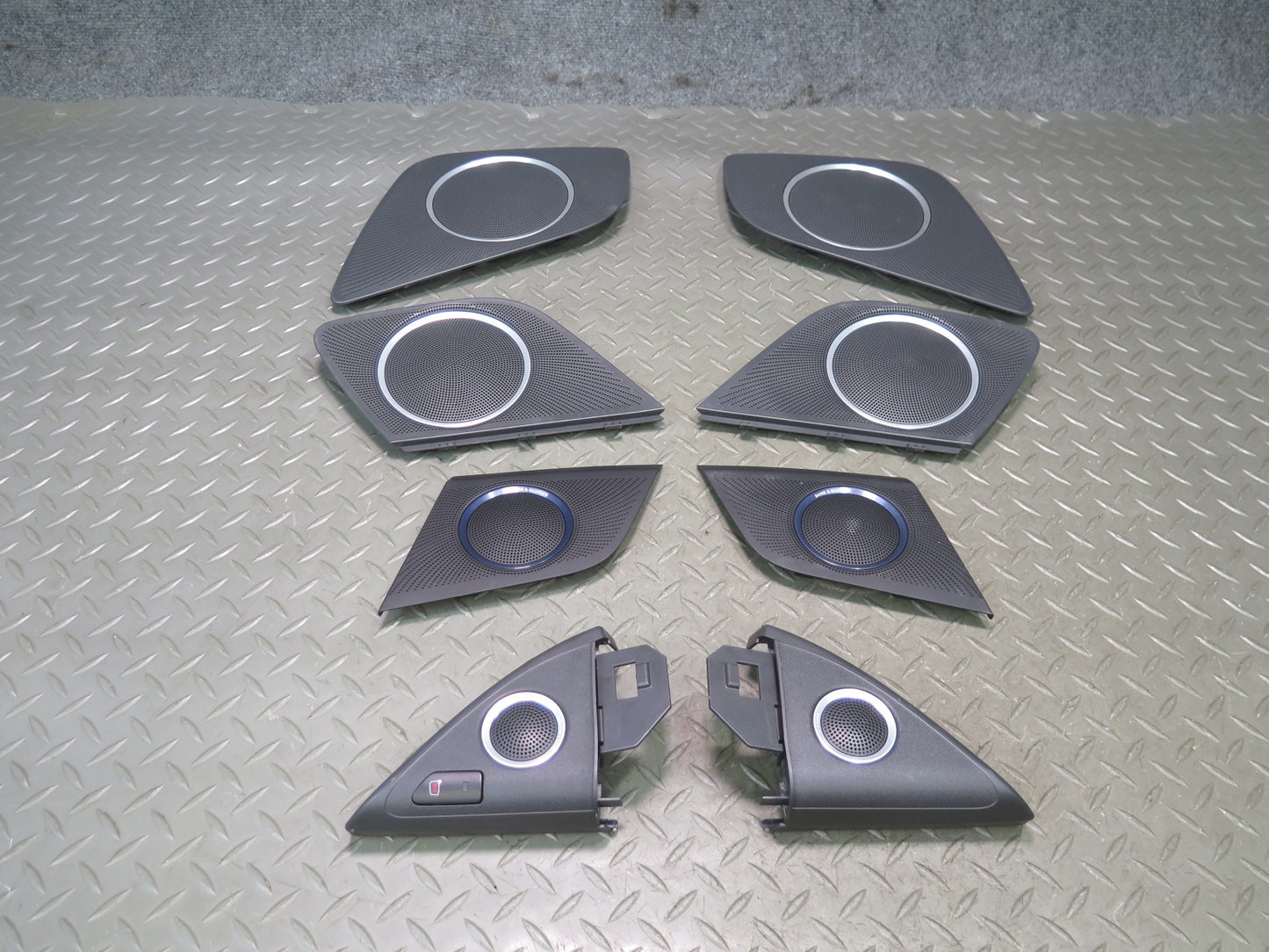 08-16 Audi S5 B8 Coupe Set of 8 Speaker Trim Grille Cover  OEM